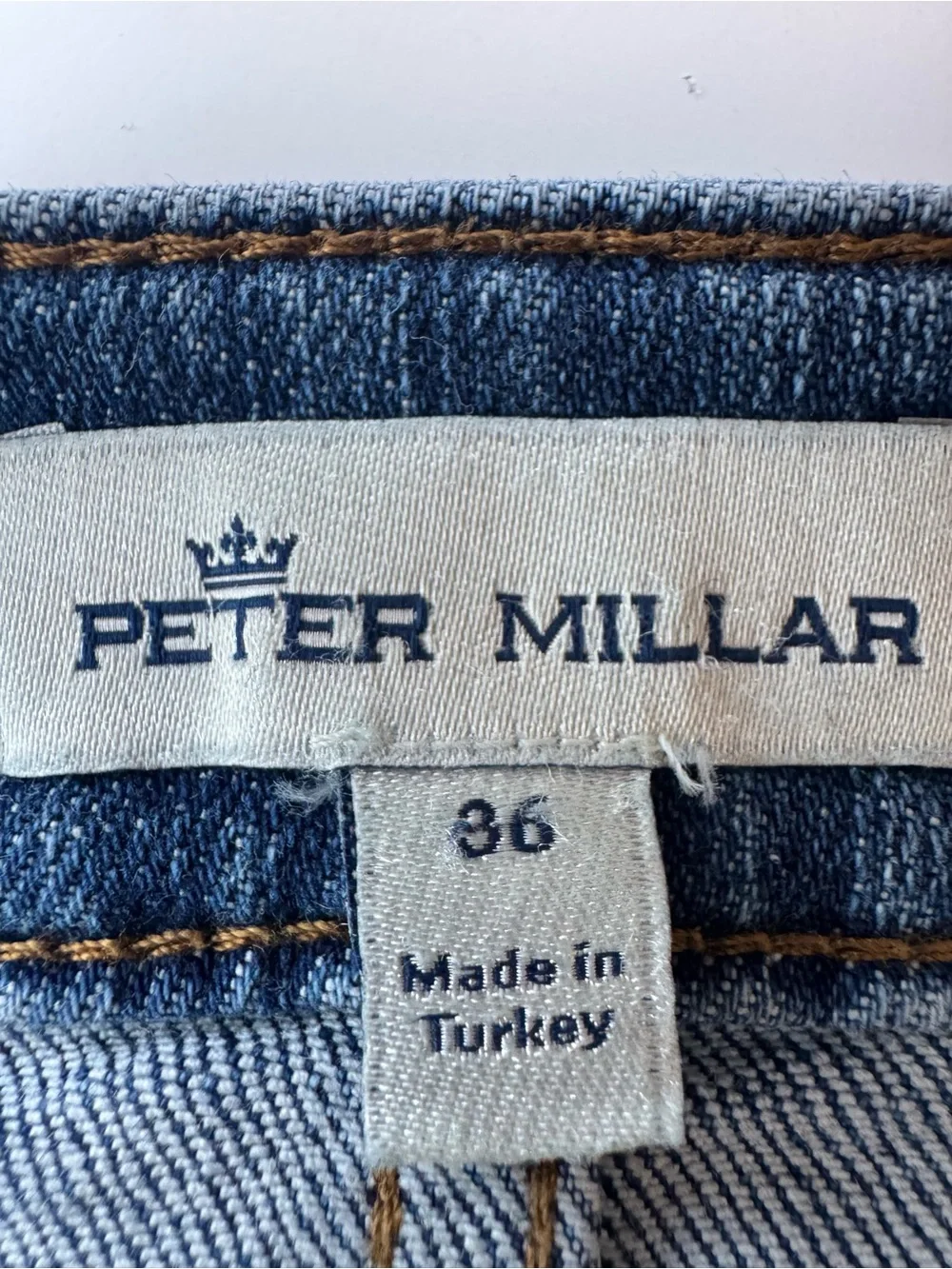 Peter Millar Men’s Straight Leg Stretch Jeans Blue Denim Size 36
